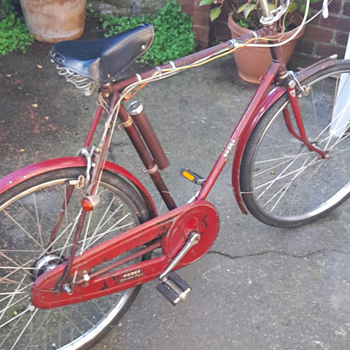 Rudge vintage red city bike - rudge,